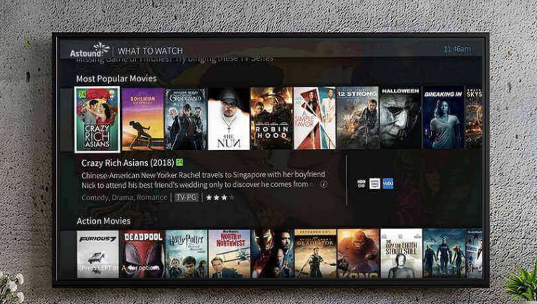 Astound TV interface